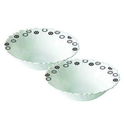 Larah by BOROSIL Opalware Bowl - 2Pcs, White