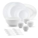 Larah by BOROSIL Opalware Dinner Set - 33 Pieces White...
