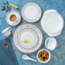 Larah by Borosil Opalware Dinner Set | 62 Pcs for Family of 8  (Regalia Grace)...