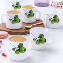 Larah by Borosil Oval Opalware Mug, Set of 12 Tea/Coffee Mugs, 180 ml Each...