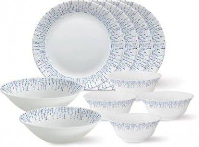 Larah by Borosil Pack of 10 Opalware Pulse Dinner Set