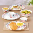 Larah by Borosil Pack of 13 Opalware Pastel Dinner Set Dinner Set  (White, Microwave Safe)...