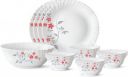 Larah by Borosil Pack of 13 Opalware Rosalie Dinner Set (Microwave Safe)...