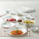 Larah by Borosil Pack of 44 Opalware Fauna Galaxy Dinner Set (Green, Microwave Safe)...