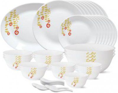 Larah by Borosil Pack of 44 Opalware Pebbles Dinner Set
