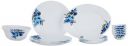Larah by Borosil Pansy Fluted Series Opalware Dinner Set | 21 Pieces for Family of 6 | Microwave & Dishwasher Safe | White...