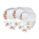 Larah by Borosil Rose Gold Tiara Series Opalware Dinner Set ...