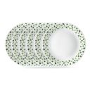 Larah by BOROSIL Sage 6 Pcs Opalware Plate Set (Dia - 10 inch), White...