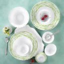 Larah by Borosil Silk Series Aura Opalware Dinner Set with Steel Spoon...