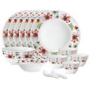 Larah by Borosil Silk Series Bali Opalware Dinner Set...