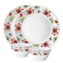 Larah by Borosil Silk Series Bali Opalware Dinner Set | 6 Pieces for Family of 2 | Microwave & Dishwasher Safe...