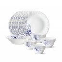 Larah by Borosil Silk Series Opalware Dinner Set | 19 Pieces for Family of 6...