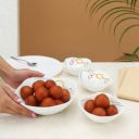 Larah by Borosil Splendour Square Series Opalware 5 Pcs Pudding Set | Microwave & Dishwasher Safe | Bowls Set | White...