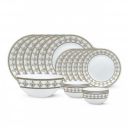 Larah by Borosil Syrah Kohinoor Series Opalware Dinner Set | 19 Pcs for Family of 6 ...