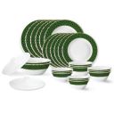 Larah by Borosil Yuri Fluted Series Opalware Dinner Set | 28 Pieces for Family of 6 | Microwave & Dishwasher Safe | Bone-Ash Free | Crockery Set for Dining & Gifting | Plates & Bowls | White...