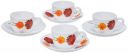 Larah by Borosil Zinnia Opalware Cup and Saucer Set of 8 pcs | Tea/Coffee Cups 140 ml | Microwave & Dishwasher Safe | Bone-Ash Free | Crockery Set Ideal for Daily Use & Gifting, White...