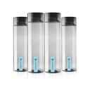LASAANI Round Unbreakable Plastic 1000 ml Fridge Water Bottle Set of 4, Grey...