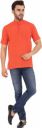 Latest Chikan Men Striped Cotton Blend Straight Kurta (Orange)...