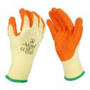 Latex Coated Safety Gloves Half Cotted | Conforms EN-388, FREE SIZE PACK OF 12...