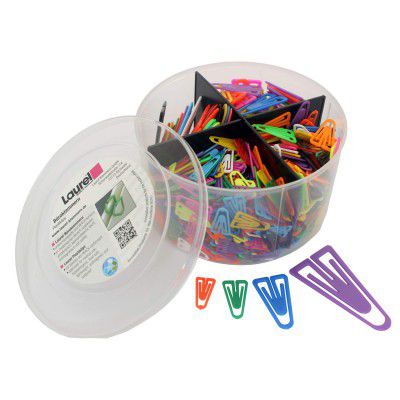 Laurel Assorted Paper Clips Page Markers Tabs Fasteners Colour Flag & Plant Identifiers 21-25-35-60mm Pack of 650 Clips