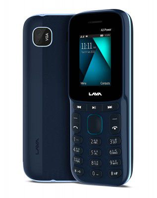 Lava A3 Power Aqua Blue- Dual Sim|Advance MP3 Player with Music Buttons|with 10 Day Battery Backup