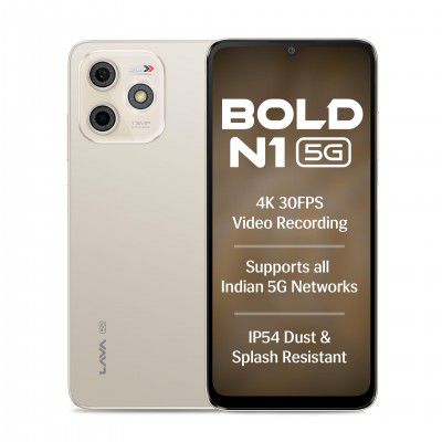 Lava Bold N1 5G (Champagne Gold, 4GB RAM, 64GB Storage) 
