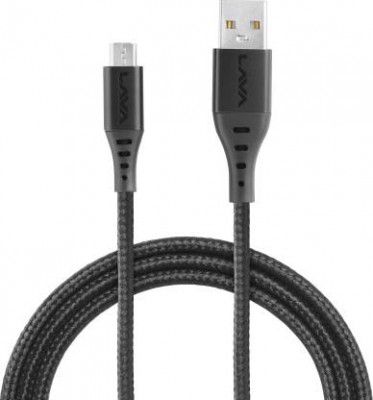 LAVA D4 1 m Micro USB Cable  (Compatible with Mobiles Black)