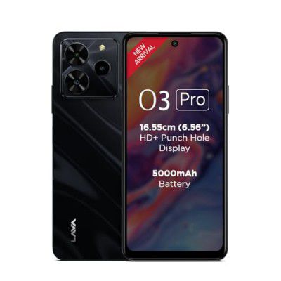 Lava O3 Pro (Glossy Black, 4 GB RAM | 128 GB Storage)