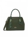 Lavie Green Textured Structured Handheld Bag...