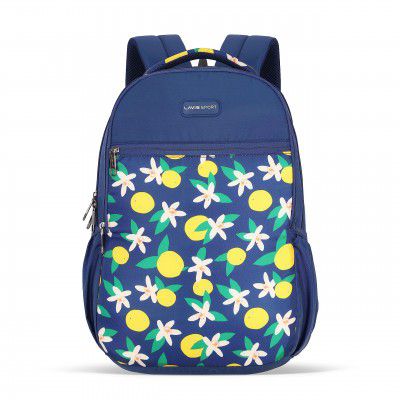 Lavie Sport 26 liters Lime Floral Printed School Backpack