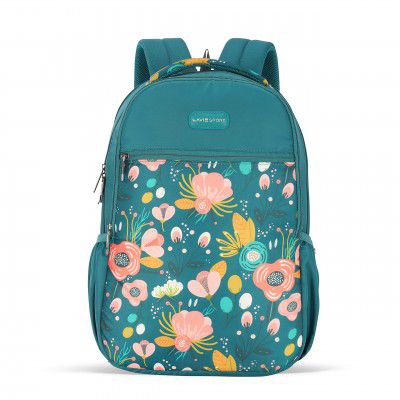 Lavie Sport 26 liters Spring Floral Printed School Backpack for Girls | Stylish and Trendy Casual Backpack