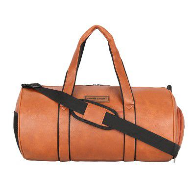 Lavie Sport 46cm Athlete 27 Litres Synthetic Leather Gym Duffle Bag for Men and Women 