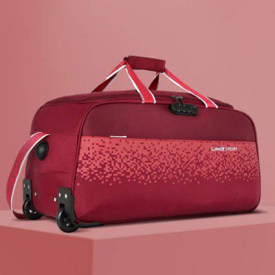 Lavie Sport  55 L Strolley Duffel Bag - Pixel Small - Red - Regular Capacity
