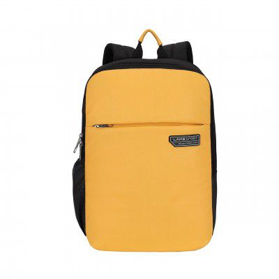 Lavie Sport Chairman Backpack with Laptop Sleeve | Premium Leatherette Business Backpack for Men & Women | Durable Office Bag for Notebook/MacBook (Upto 14 Inch Laptop Compatible)