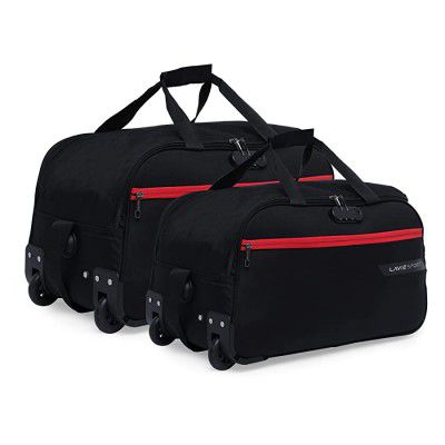Lavie Sport Lino Combi Large Size 63 cms Wheel Duffle Bag for Travel | Luggage Bag with Trolley | Travel Bag with Combi Lock Anti Theft Zippers