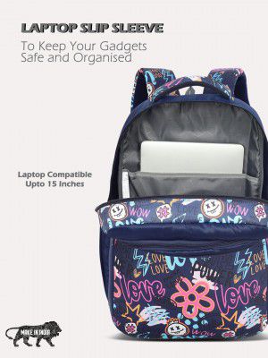 Lavie Sport Love 35L Navy Backpack | Fits Upto 15 Inch Laptop