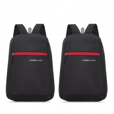 Lavie Sport Sprinter 11 litres Daypack | 1.5 Compartment Backpack (Pack of 2)