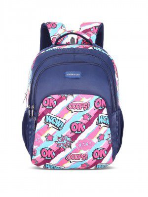Lavie Sport Vibeart 35L Navy Backpack | Fits Upto 15 Inch Laptop