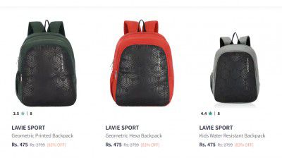 Lavie Sports Backpacks at Minimum 80-90% off