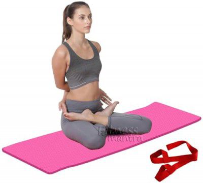 LAVISH HANDICRAFT Exercise & Yoga Mat for Women and Men (24x72 IncheS) (4MM, PINK)