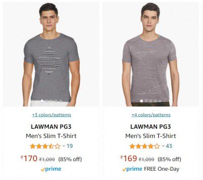 LAWMAN mens T-Shirts upto 85% off