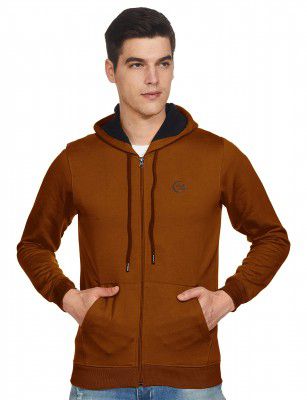 LAWMAN PG3 Men's Cotton Hooded Neck Sweatshirts (LW-SWT-CT-SPT-1 FSHDY RST_RUST_S)