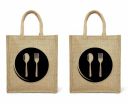 LAXIS Jute Tote Bags with Handles, Handicraft Jute Bag S65 Natural Tifin Bag Blank Large Burlap Reusable, Grocery Bags, Water Resistant for Bridesmaid Gift Travel Shopping DIY Crafts Bags...