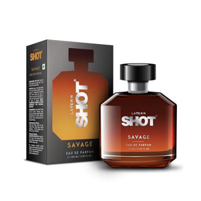 Layer'r Men Shot Savage Eau De Parfum, Long Lasting Edp Fragran Oriental Scent,100Ml (Aerosol Perfume)