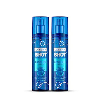 Layer'r Shot Absolute Series GAME Perfume Body Spray for Men | Long Lasting Fragrance (135ml) (Pack of 2)