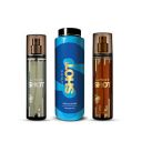 Layer'r Shot Fragrant Body Spray For Men- Pack of 2 | Power Play (135ml), Gold Ultima (135 ml) & Arctic Fresh Cooling Talc (100g)...