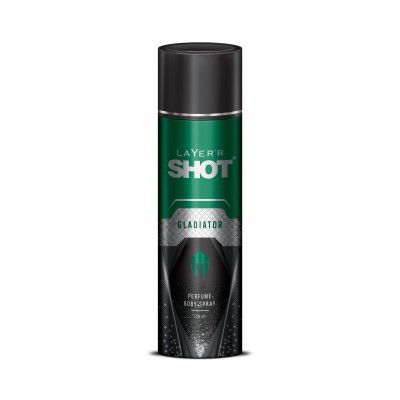 Layer'r Shot Gladiator Men's Body Spray - 120ml | Long Lasting Premium Smokey Leather Fragrance