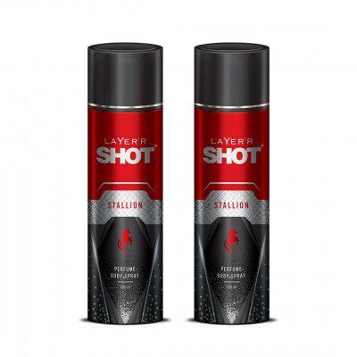 Layer’r Shot Stallion Body Spray Combo for Men 120ml Pack of 2 (240mll) 