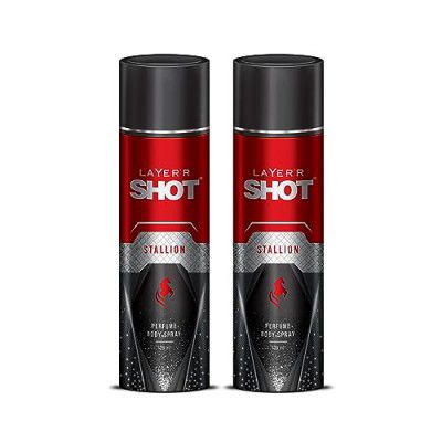Layer'r Shot Stallion Body Spray For Men - 2 x 120ml Each