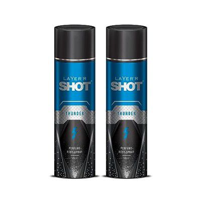 Layer'r Shot Thunder Men’s Body Spray - 2 x 120ml Each